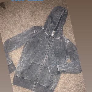 billabong zip up acid wash hoodie